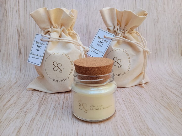 Lembrança Formatura Vela Aromática 100g com Embalagem e Tag