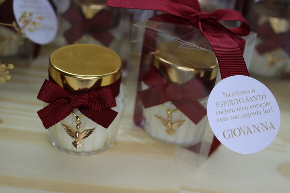 Lembrança Luxo Vela Aromática 45g com Tampa Metalizada