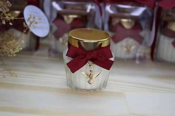 Lembrança Luxo Vela Aromática 45g com Tampa Metalizada