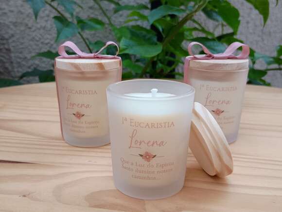 Lembrança Personalizada Vela Aromática 60g Fosco