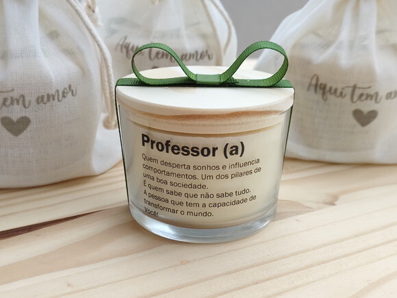 Lembrança Professores Vela Aromática 100g com Embalagem