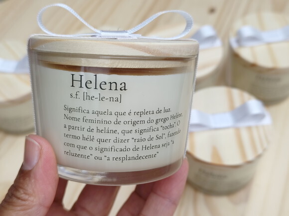 Lembrança Vela Aromática 100g com Significado do Nome