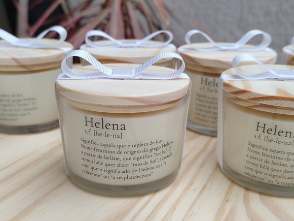 Lembrança Vela Aromática 100g com Significado do Nome