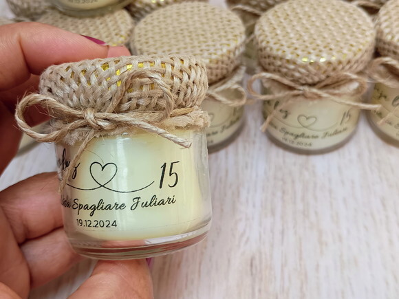 Lembrancinha 15 Anos Vela Aromática 40g Rústica