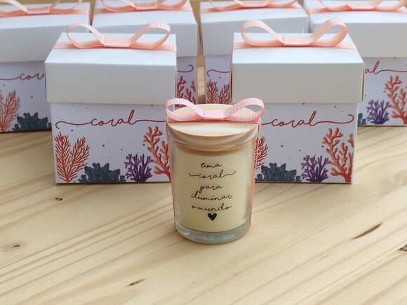 Lembrancinha de Maternidade Vela Aromática 60g com Embalagem