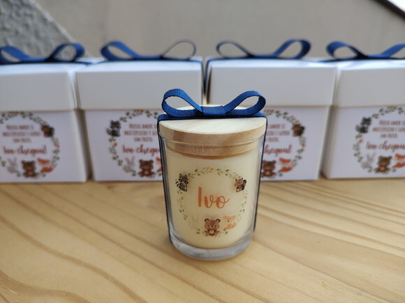 Lembrancinha de Maternidade Vela Aromática 60g com Embalagem