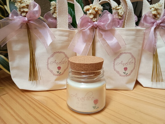 Vela Aromática 100g com Tampa de Cortiça e Mini Ecobag