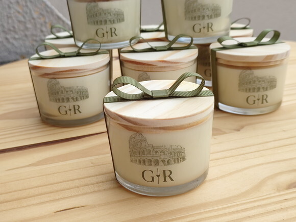 Vela Aromática 100g Lembrança de Casamento Personalizada