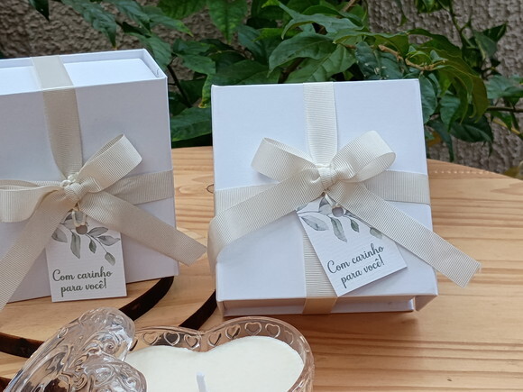 Vela Aromática 100g no Porta Joias de Coração na Caixa