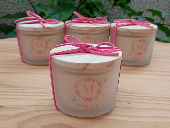 Vela Aromática 100g no Vidro Fosco Lembrança Personalizada