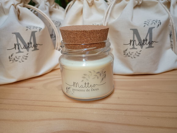 Vela Aromática de 100g Personalizada com Embalagem