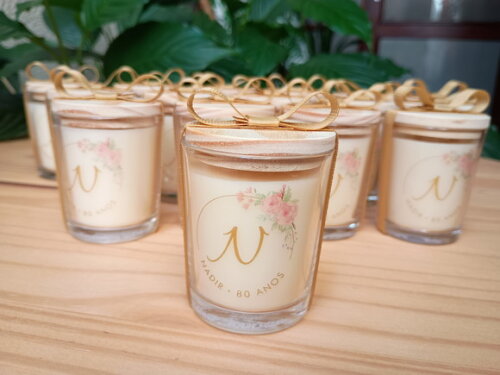 Lembrança Aniversário Vela Aromática 60g Personalizada