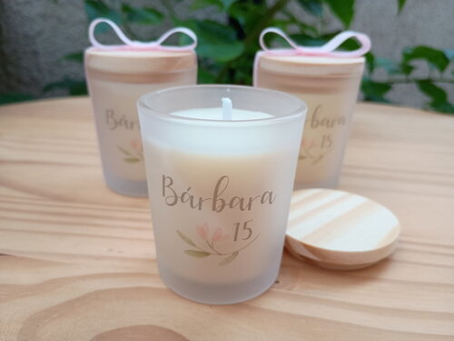 Lembrança Aniversário Vela Aromática 60g Fosco Personalizado