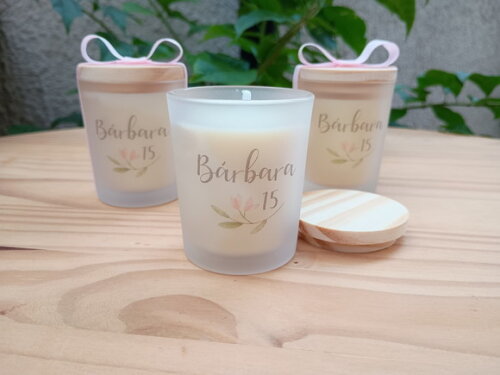 Lembrança Aniversário Vela Aromática 60g Fosco Personalizado