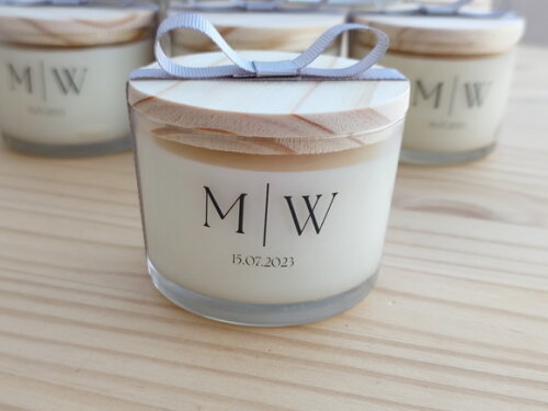 Lembrança Casamento Vela Aromática 100g Personalizada