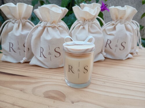 Lembrança Casamento Vela Aromática 60g com Embalagem