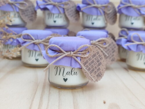 Lembrança Chá de Bebê Vela Aromática 40g Personalizada