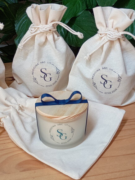 Lembrança Formatura Vela Aromática Vidro Fosco Personalizada