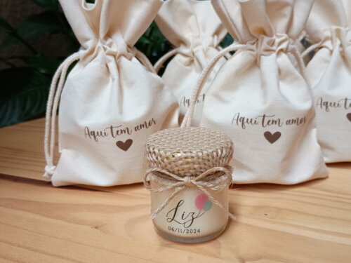 Lembrança Personalizada Vela Aromática 40g com Embalagem