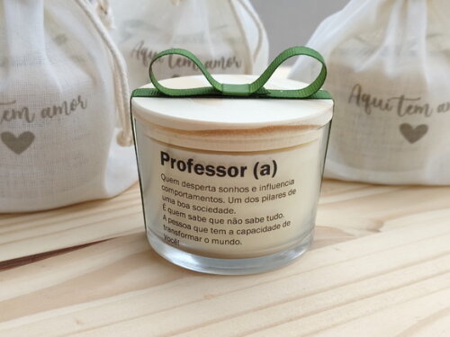 Lembrança Professores Vela Aromática 100g com Embalagem