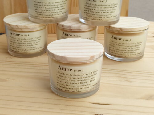 Lembrança Vela Aromática 100g com Definição de Amor