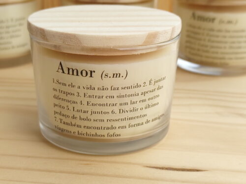 Lembrança Vela Aromática 100g com Definição de Amor