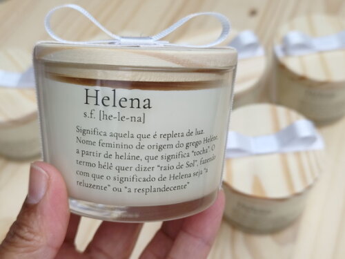Lembrança Vela Aromática 100g com Significado do Nome