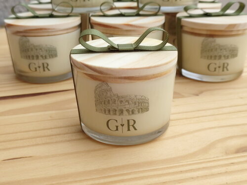 Vela Aromática 100g Lembrança de Casamento Personalizada