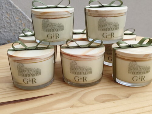 Vela Aromática 100g Lembrança de Casamento Personalizada
