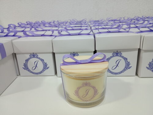 Vela Aromática 100g Personalizada com Caixa Personalizada