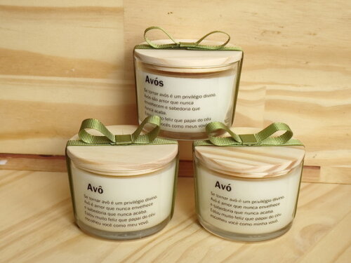Vela Aromática Personalizada para Anúncio de Gravidez