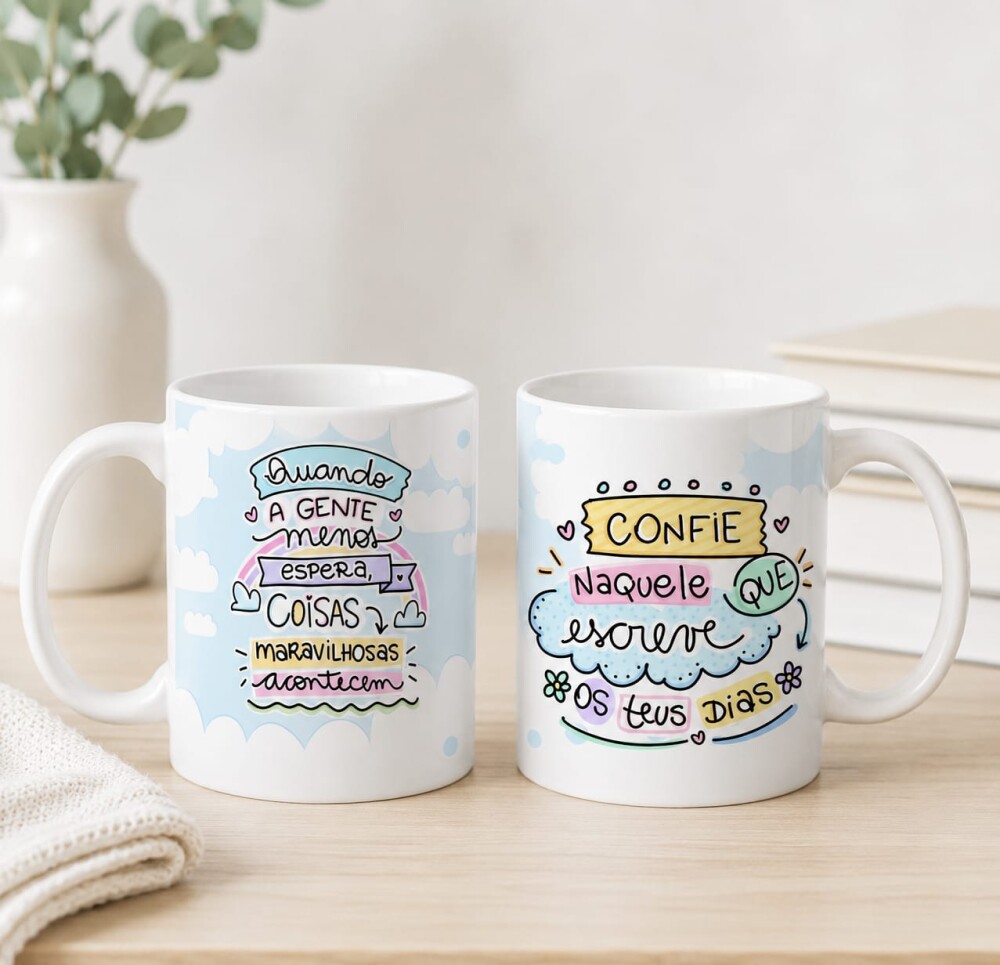 Caneca Personalizada Coisas Maravilhosas Acontecem Motivacional