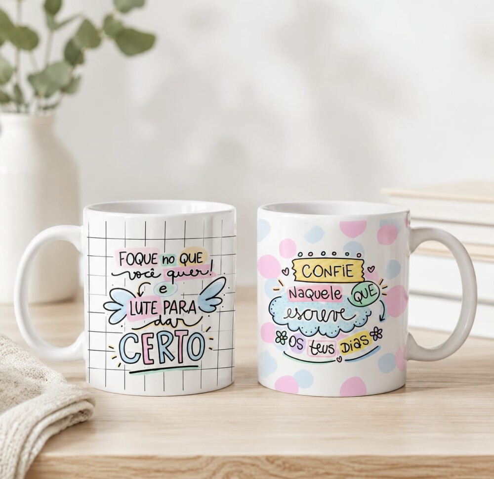 Caneca Personalizada Foque No Que Você Quer Motivacional