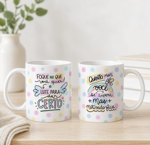 Caneca Personalizada Lute Para Dar Certo Motivacional