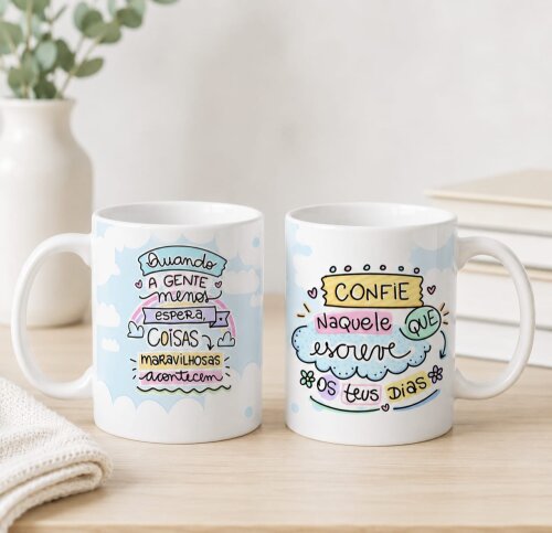 Caneca Personalizada Coisas Maravilhosas Acontecem Motivacional