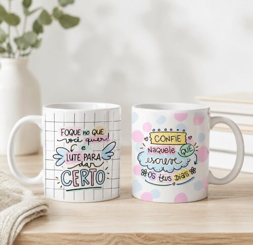 Caneca Personalizada Foque No Que Você Quer Motivacional
