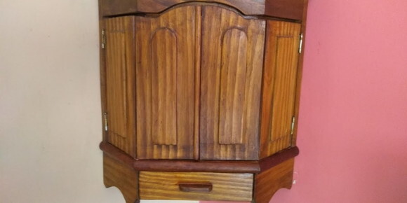 Oratório Canto de Parede com Gaveta