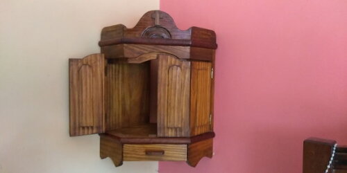 Oratório Canto de Parede com Gaveta
