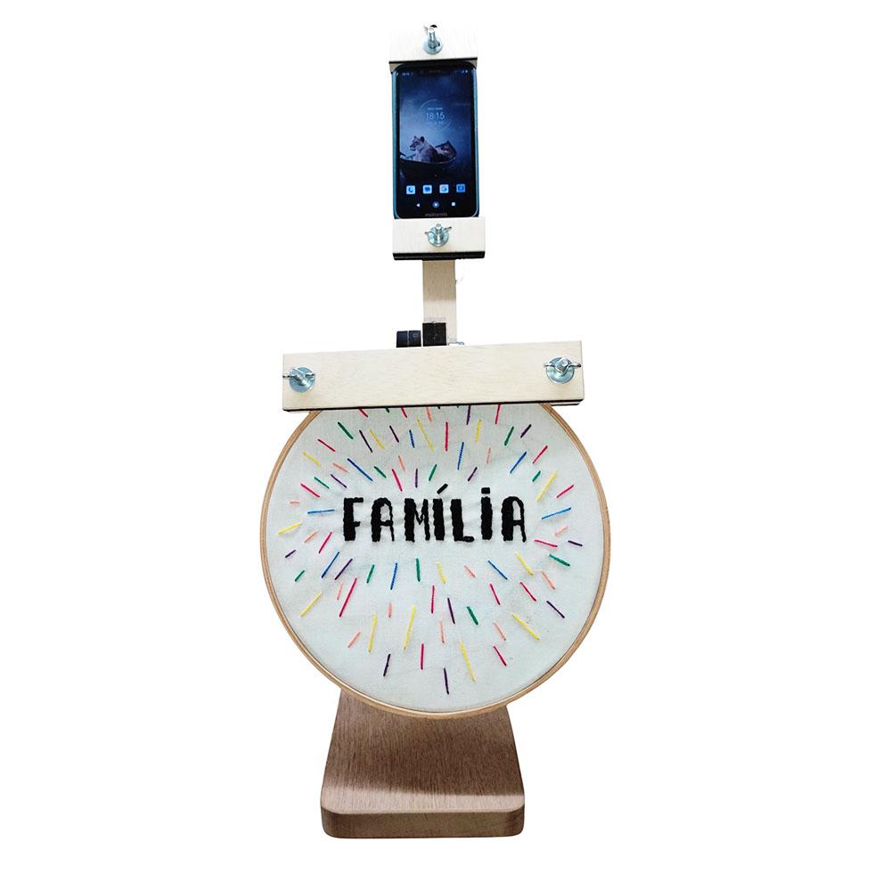 Suporte para Bastidor Articulado com apoio para celular