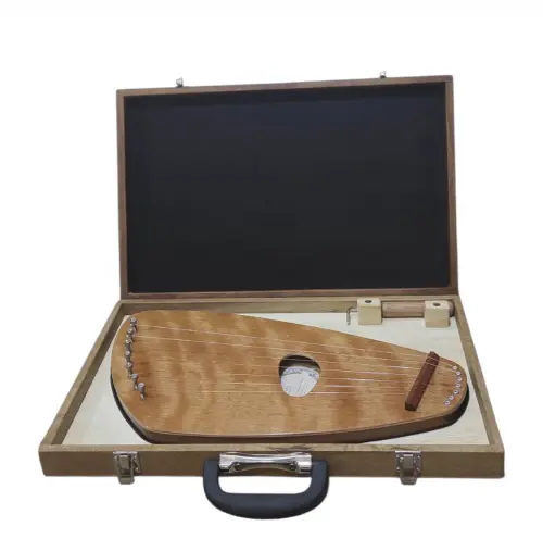 Kantele Pentatônico com Estojo Efeito Madeira