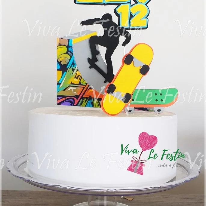 Topo de Bolo - Skate