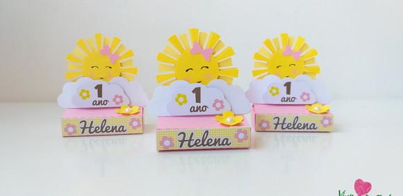 Caixa para chocolate Solzinho Primeira Volta ao Sol com nome e id