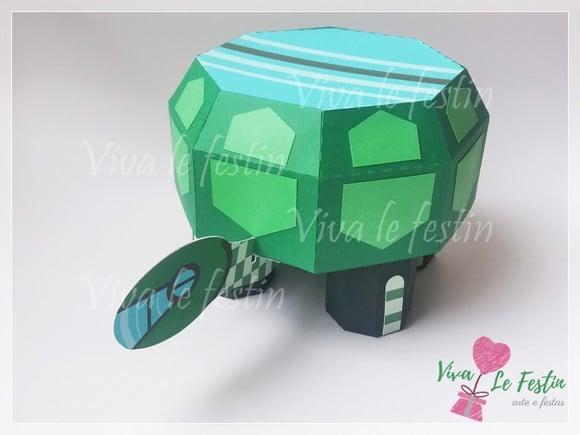 Caixa tartaruga em camada irmaos kratts laboratorio base, tortuga