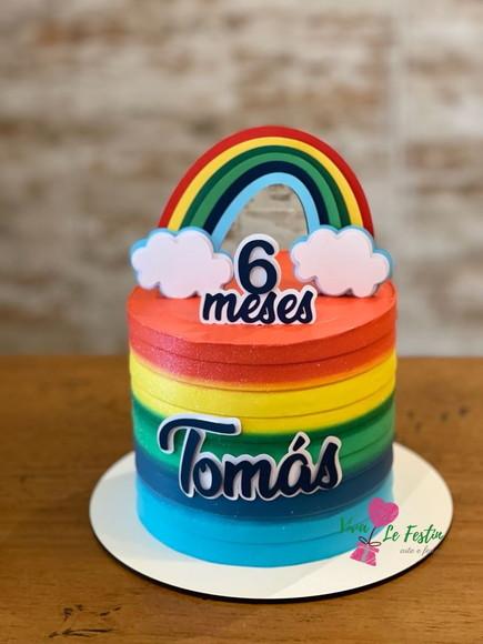 Topo de Bolo - Arco Iris