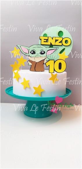 Topo de Bolo - Baby Yoda