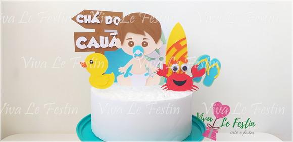 Topo de Bolo - Chá de Bebê - Surfista