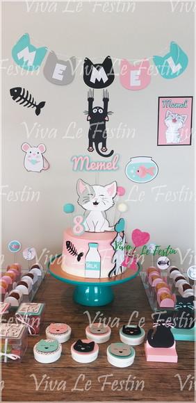 Topo de Bolo Camada de Papel Gatinho Gato Pet com Nome e Idade