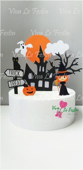 Topo de Bolo - Halloween - Casa da Bruxa