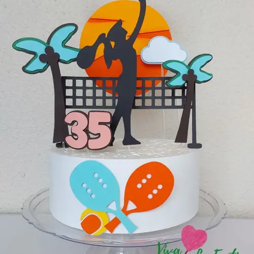 Topo de Bolo - Beach Tennis