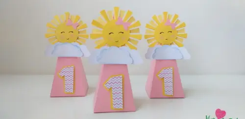 Caixa Cone Solzinho Primeira Volta ao Sol com Idade